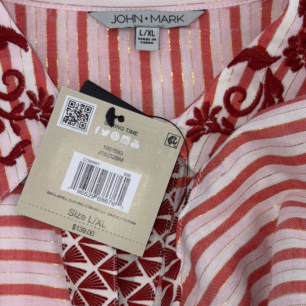 John Mark Spring Time Button Front Tunic Top Wome… - image 5